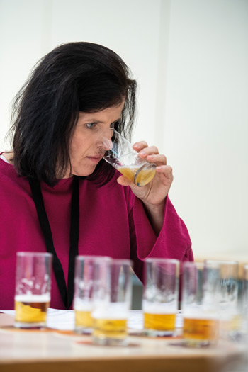 Andrea Kalrait at a European Beer Star tasting session in 2020 (Photo: Volker Martin, Private Brauereien Bayern)