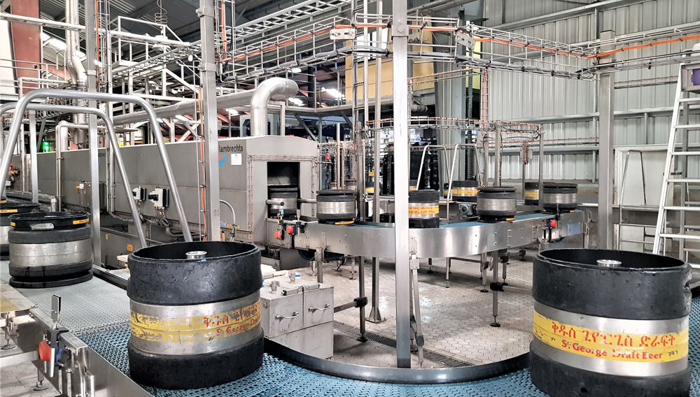 Kegs at BGI Ethiopia; BGI fights keg losses by implementing the track and trace solution KegTNT