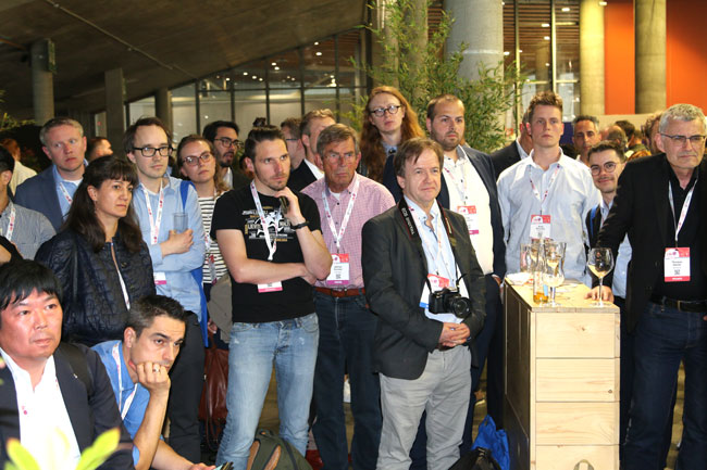 Audience at an EBC poster presentation in Lille 2024 Audience at an EBC poster presentation in Lille 2024