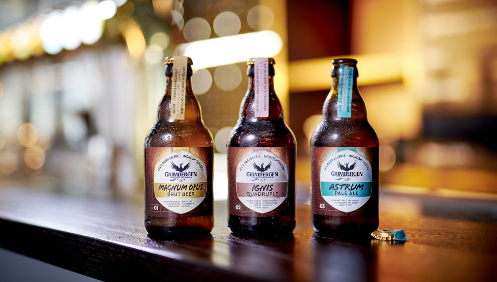 Grimbergen Abbey Brewery's three new beers: Magnum Opus Brut, Ignis Quadruple and Astrum Pale Ale