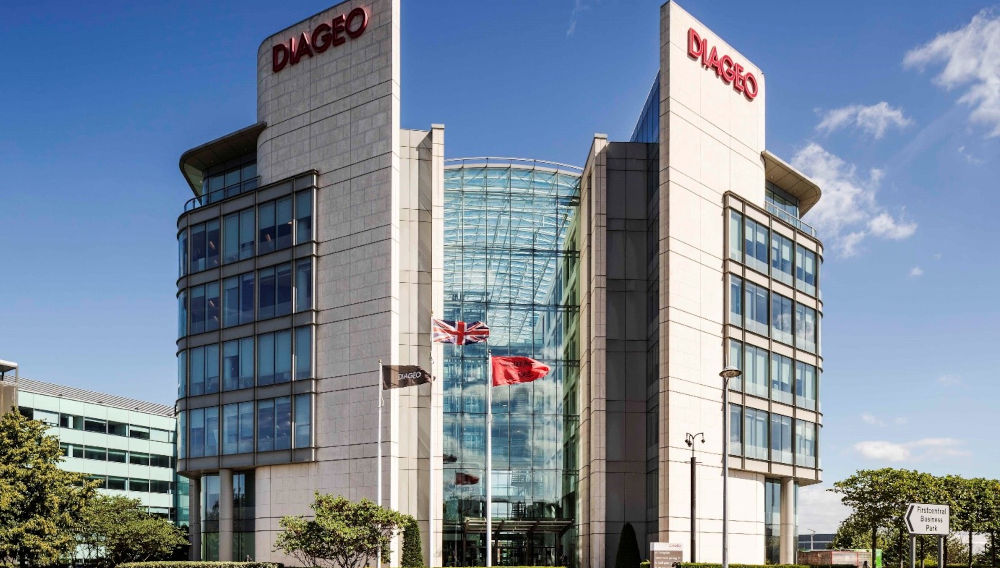 Modern round company building with concrete and glass fronts: Diageo’s London headquarters (Photo: courtesy of Diageo)