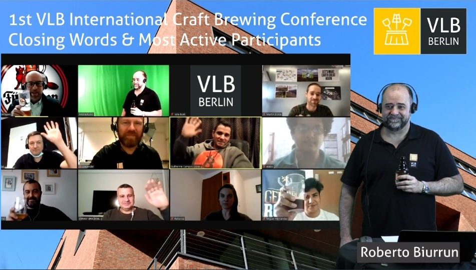 Screenshot from the 1st VLB International Craft Brewing Conference Online, which took place in April 2020 (Image: VLB Berlin