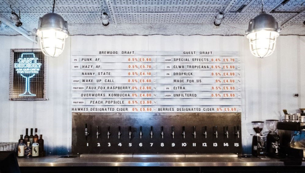 BrewDog was the first to open a bar in London in 2020 which only serves non-alcoholic beers (Photo: courtesy of BrewDog)