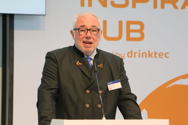 Volker Kronseder at the opening of drinktec 2022