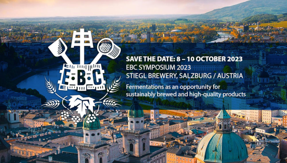 A display shows further information on the EBC Symposium 2023 (Photo: The Brewers of Europe) 