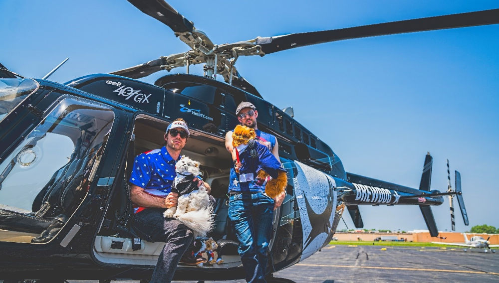 Those were the days in 2018 when James Watt (right) and Martin Dickie ruffled feathers by raining stuffed fat cats (slang for big-money men) down on Wall Street. Photo: curtesy of BrewDog