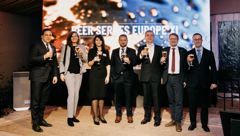 Members of The Brewers of Europe welcome their guests to their 11th “Beer Serves Europe” meeting at the beginning of December 2024