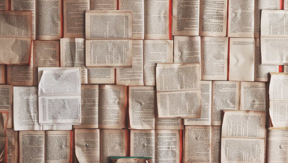Open books cover the whole surface (Photo by Patrick Tomasso on Unsplash)
