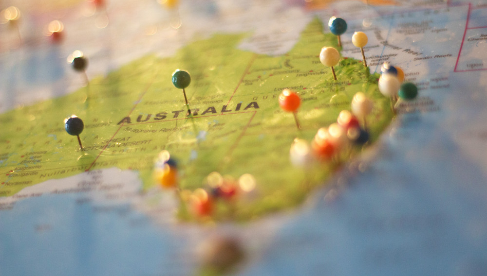 Map of Australia with pins in it (Photo by Catarina Sousa on Pexels)