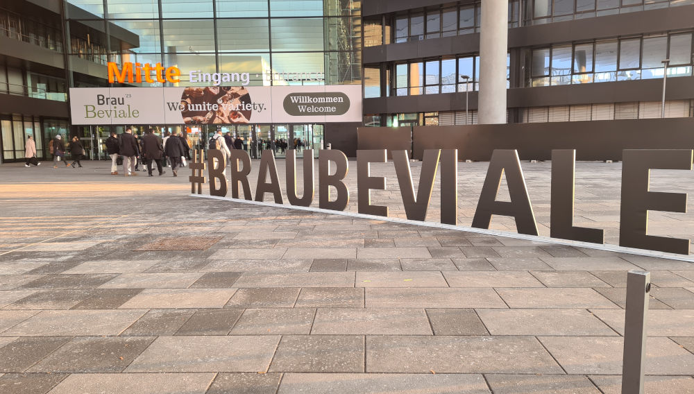 View of the entrance of BrauBeviale 2023 in Nuremberg (Picture: Brauwelt)