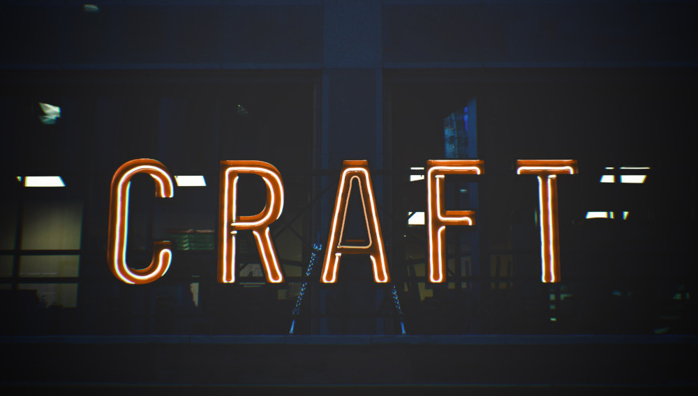 „Craft“ neon sign (Photo: Tim Gouw on Unsplash)