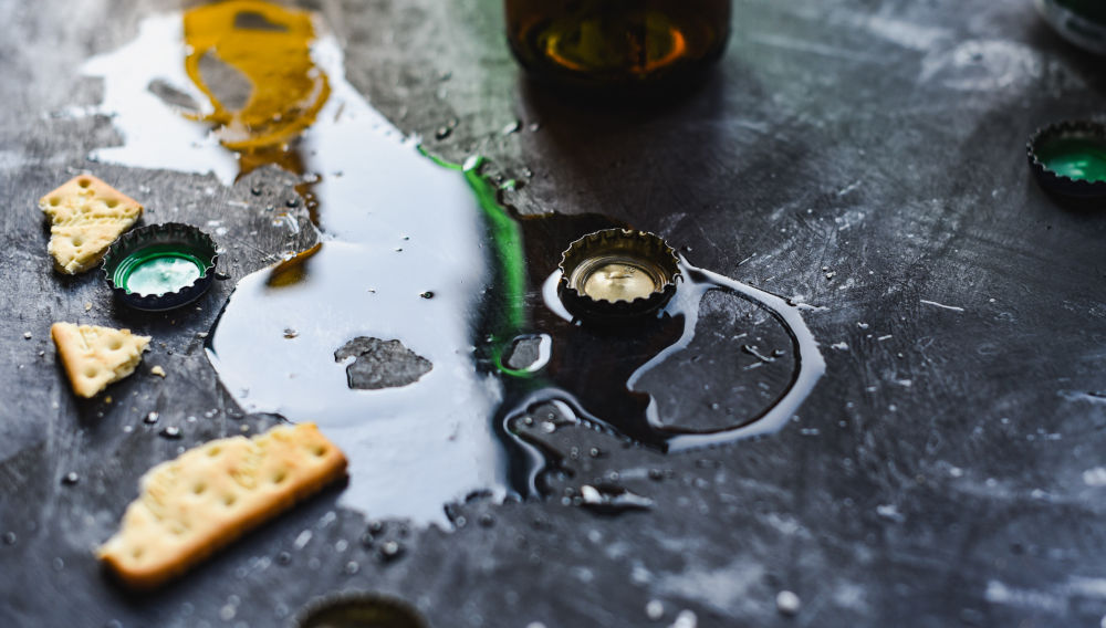 Spilled Beer (Photo by Anshu A on Unsplash)