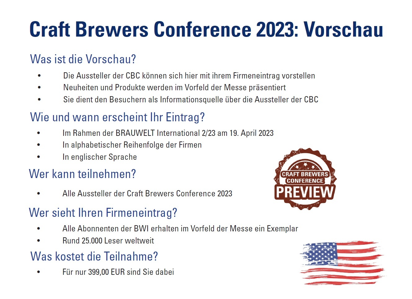 Craft Brewers Conference 2023: Vorschau