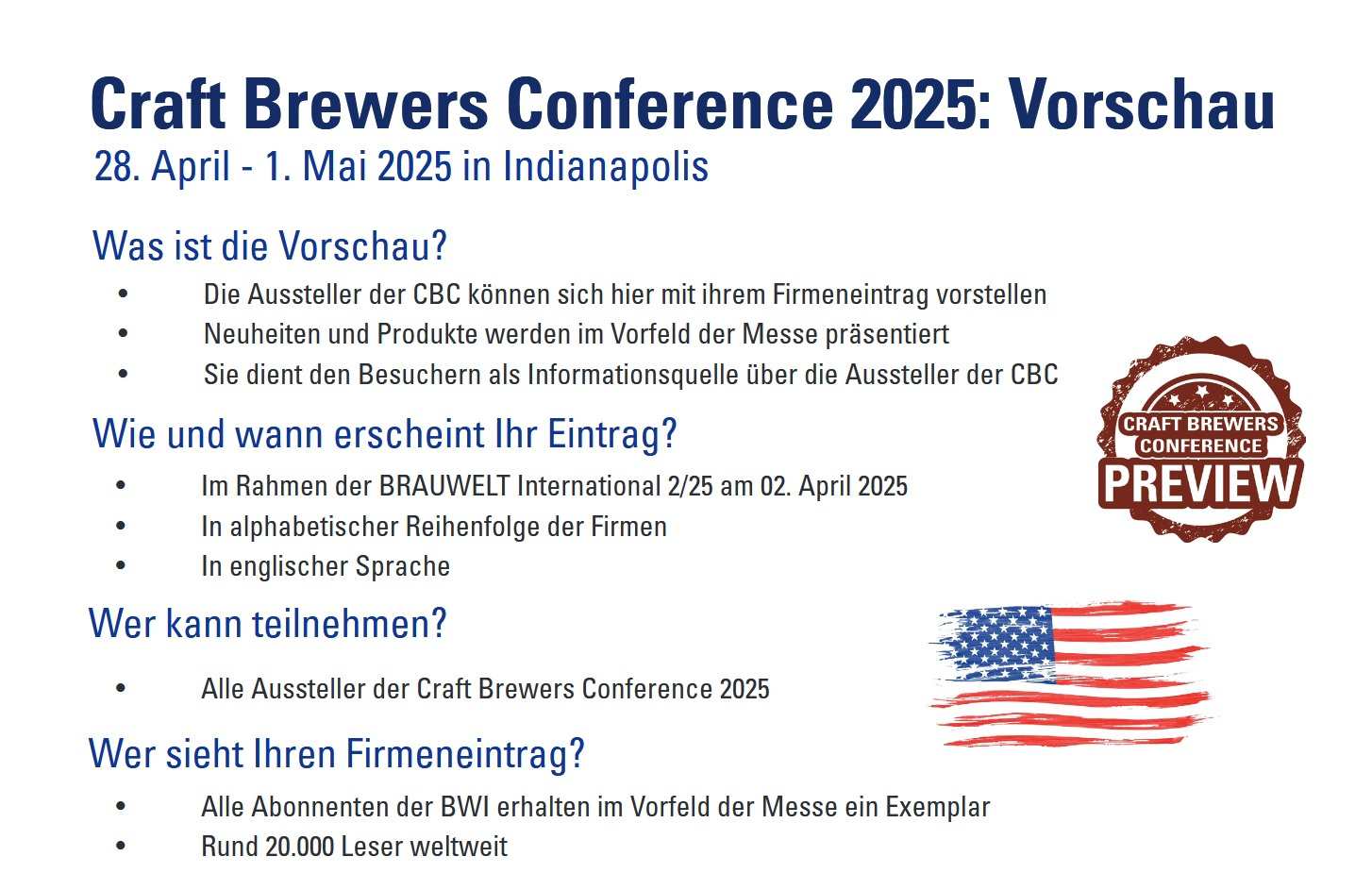 Craft Brewers Conferende 2025:Vorschau