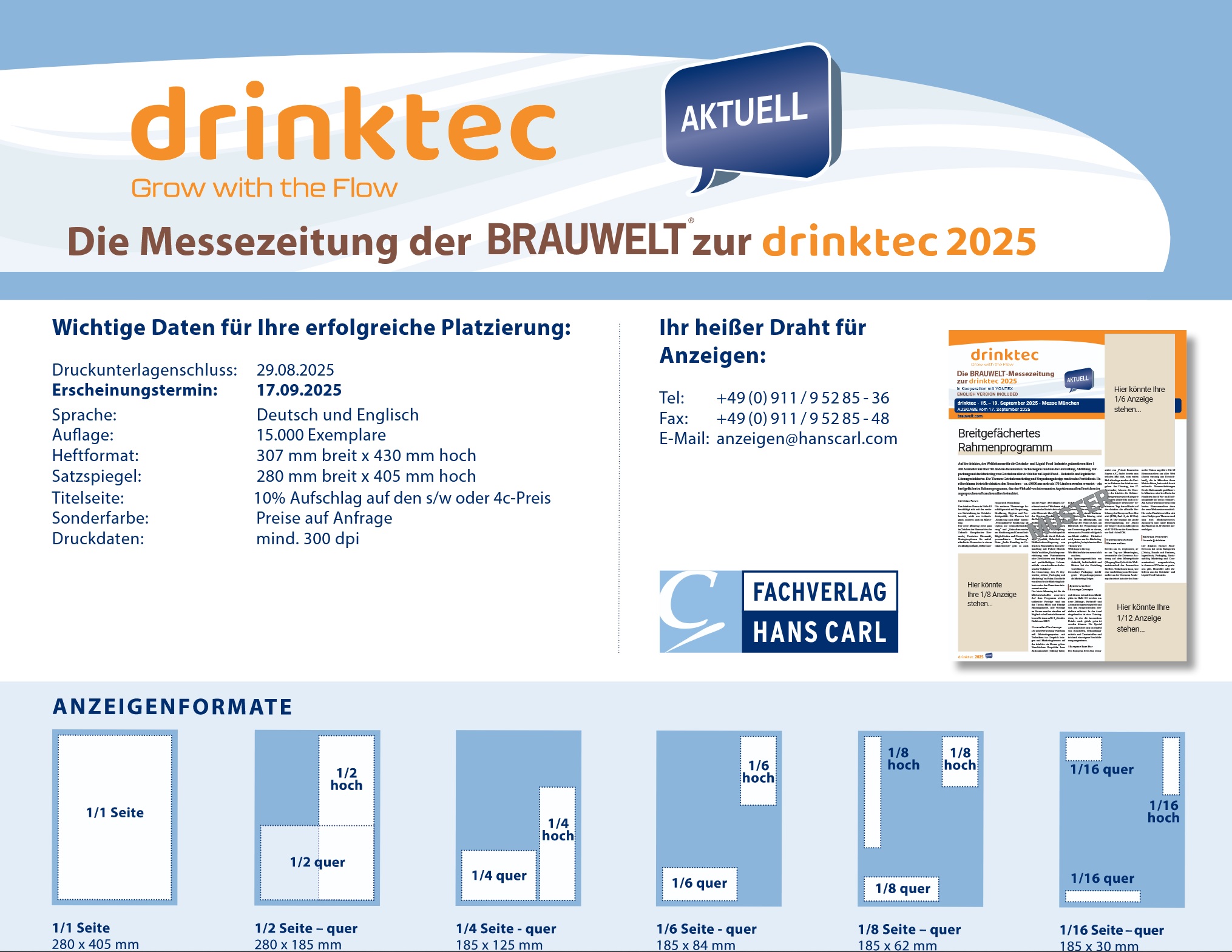 Messezeitung der BRAUWELT zur drinktec 2025