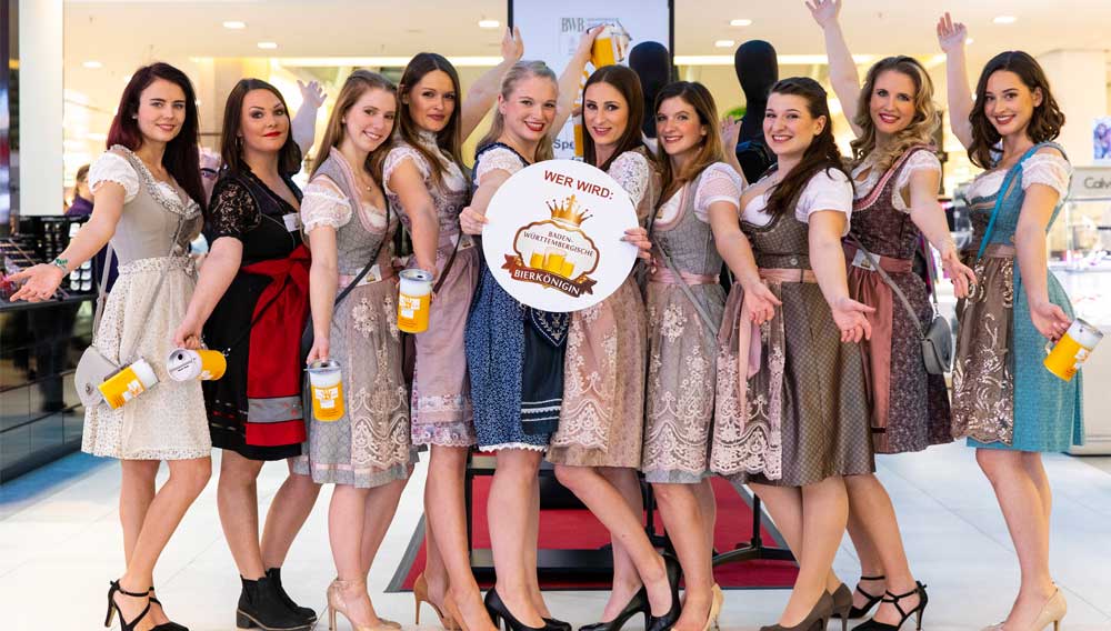 Zehn bierbegeisterte Frauen stehen seit Mu00e4rz 2019 auf www.bierkoenigin-bw.de zum Kennenlernen bereit