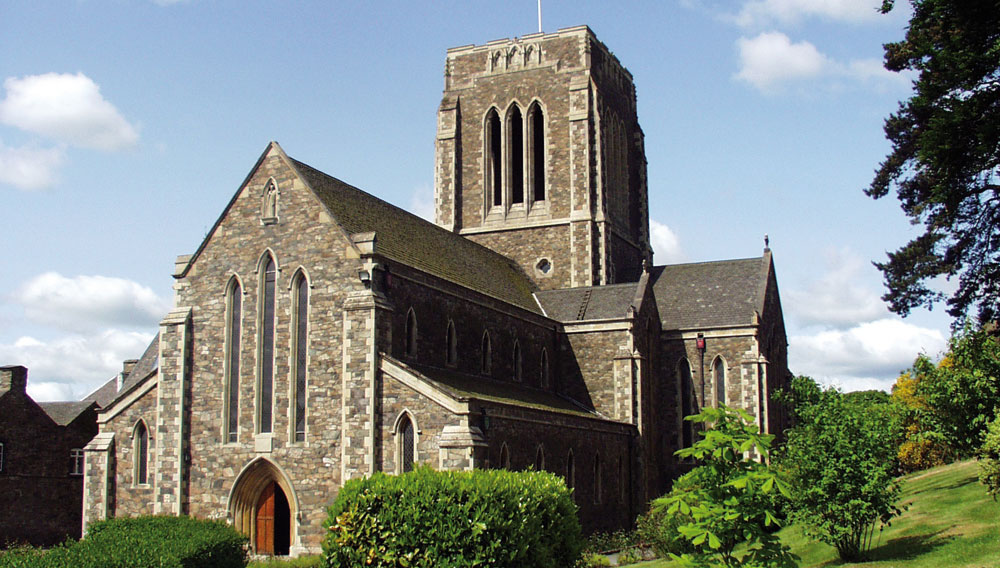 Die bisher ju00fcngste Trappistenbrauerei: Mount Saint Bernard Abbey in England Quelle: Gtatler https://commons.wikimedia.org/wiki/File:Mount_St_Bernards_Abbey.JPG