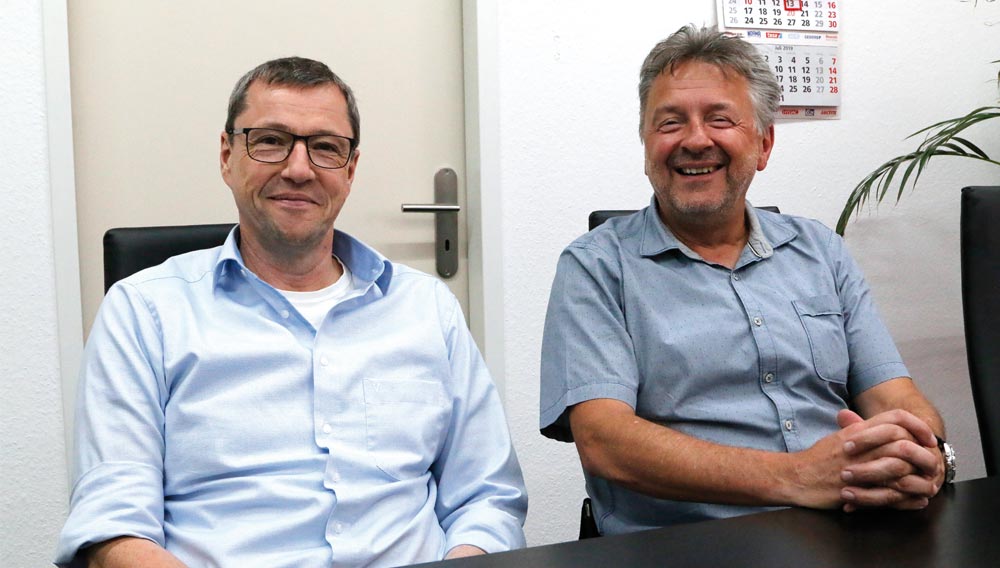 Martin Falkenstein und Johann Angres (re.) leiten das Unternehmen heute