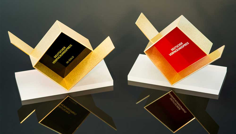 Die Pokale des Deutschen Verpackungspreis 2019