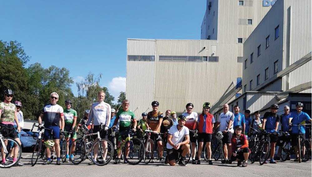 Die Teilnehmer der traditionellen Tour de Houblon 2020 der Landesgruppe Südbayern im DBMB