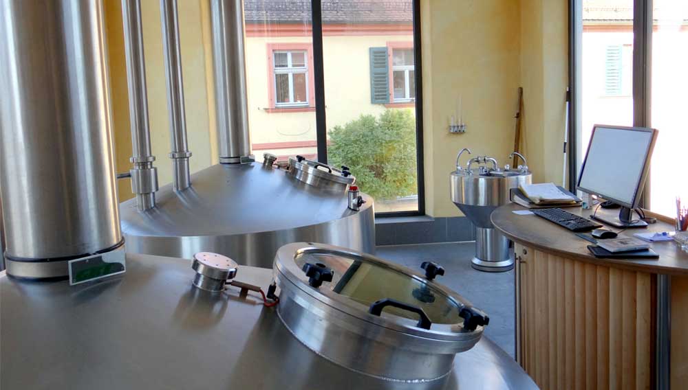 Im Zwei-Geräte-Sudhaus werden jährlich 6000 hl produziert (Foto: Werner Krieger)
