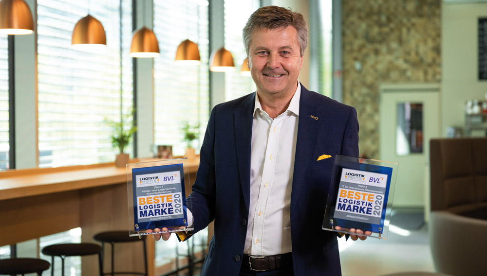 Die Jungheinrich AG wurde 2020 zum vierten Mal in Folge mit der Auszeichnung „Beste Logistik Marke“ ausgezeichnet