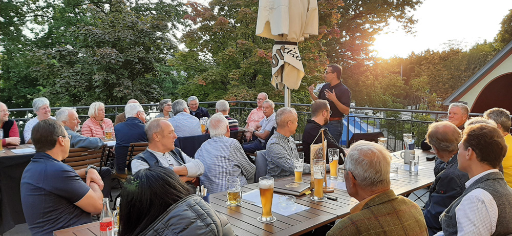 Teilnehmer der DBMB Landesgruppe Nordbayern am 23. September 2021 in der Gaststätte „Gutmann am Dutzenteich“