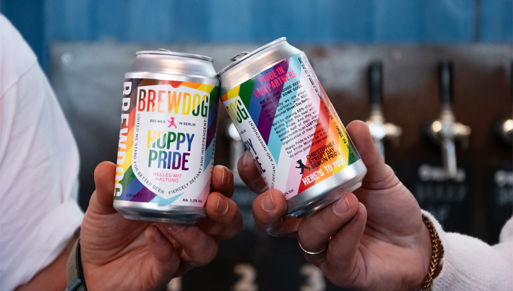 Das Sieger-Design des „Hoppy Pride“ leuchtet in den Farben des Regenbogens