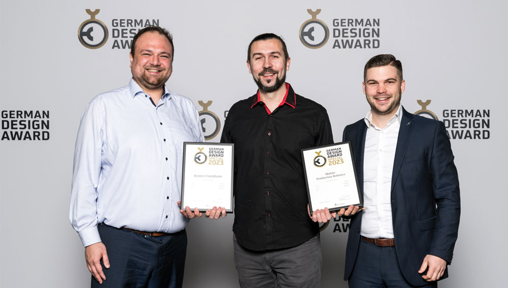 Krones-Mitarbeiter bei der Verleihung des German Design Award