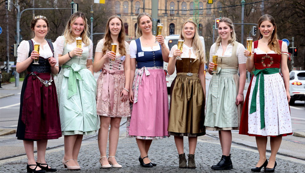 Bierkönigin Mona Sommer, Selina Bank, Eva Singer, Alisa Josefine Pflug, Nina Haberl, Linnea Klee, Anna Victoria Gansneder