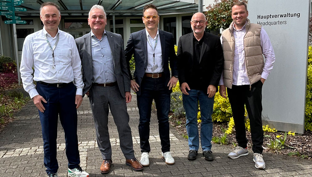 Die Partner bei der Vertragsunterzeichnung am BITO-Hauptsitz in Meisenheim (Foto: BITO-Lagertechnik / LNConsult) Die Partner bei der Vertragsunterzeichnung am BITO-Hauptsitz in Meisenheim (Foto: BITO-Lagertechnik / LNConsult)