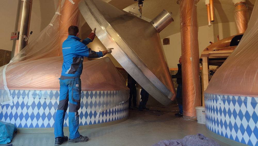 Neuer Läuterbottich für das Hofbräuhaus Traunstein