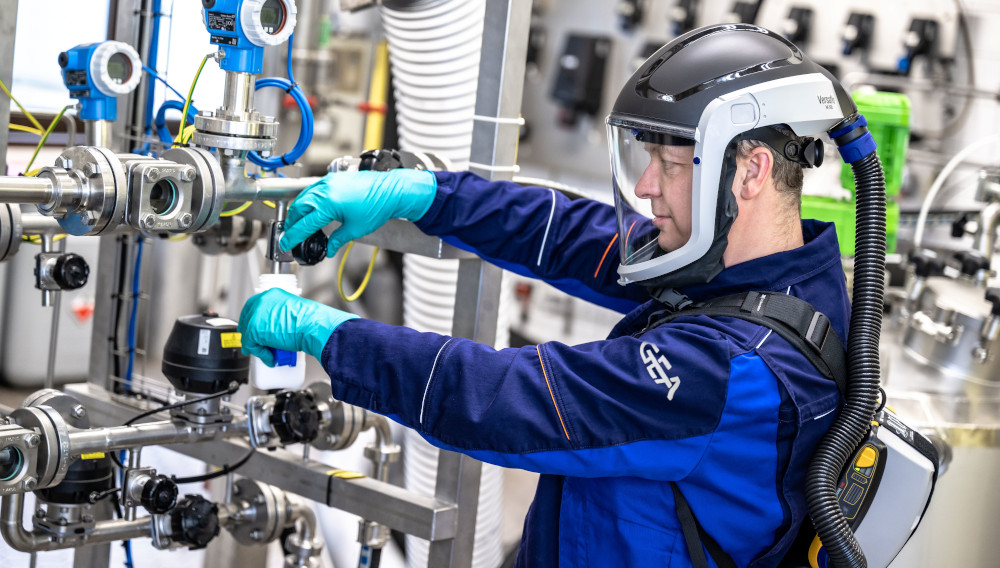 Explosionsgeschützter Versuch nach ATEX-Standard im Process Test Center (Foto: GEA)