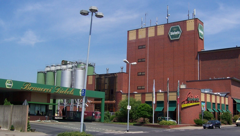 Brauerei Diebels (Photo: Sven Tombers, CC BY-SA 3.0 , via Wikimedia Commons)