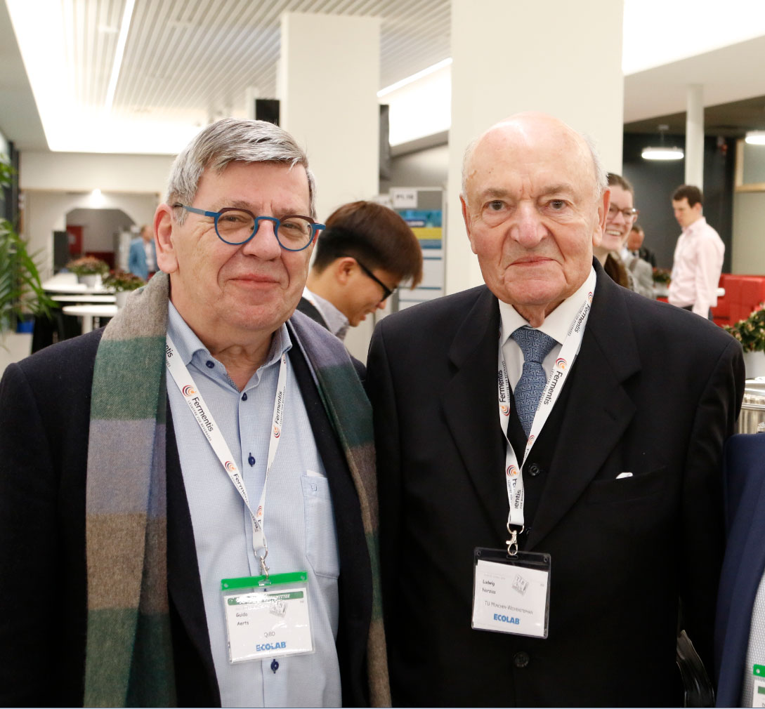 (from left:) Prof. Guido Aerts and Prof. Ludwig Narzi? at Trends in Brewing 2018 in Ghent , Belgium