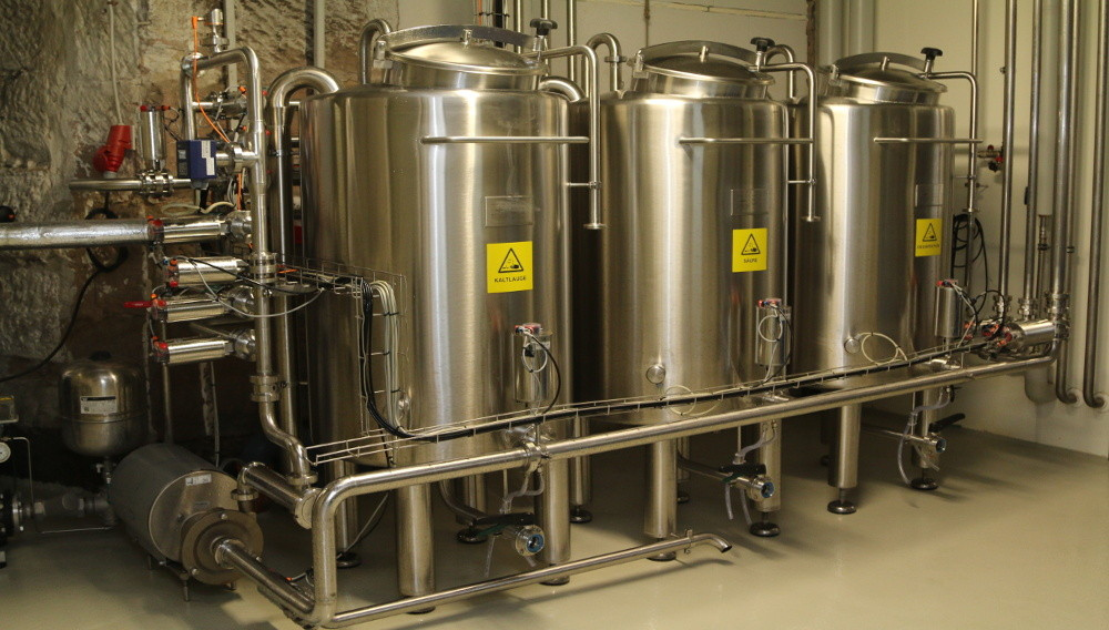 Eine CIP-Anlage in einer Brauerei
